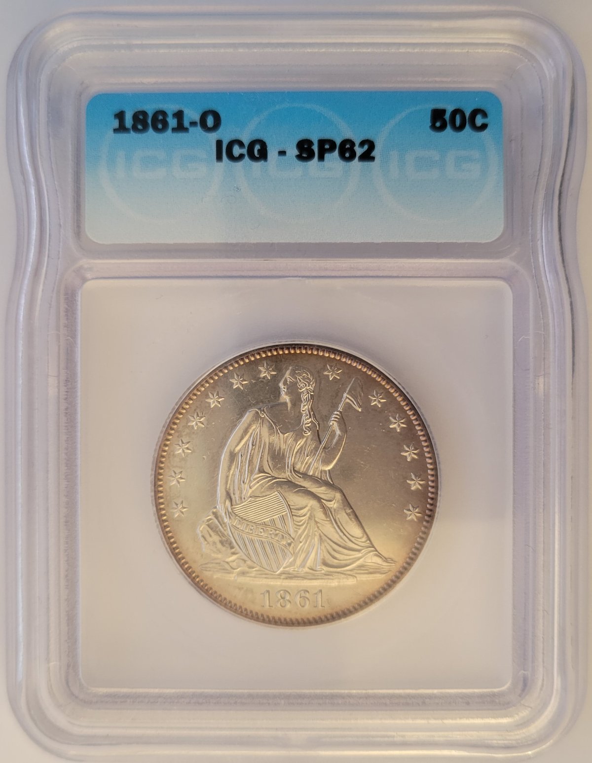 1861-O-50c-Liberty-Seated-Half-Dollar---Confederate-Issue